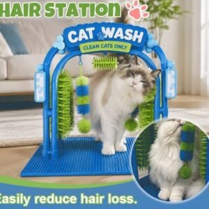 Hands-Free Cat Grooming Arch